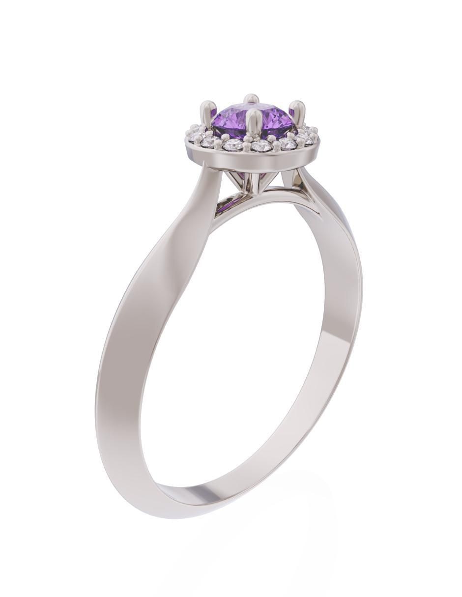 Anillo de compromiso 14 k Eternidad 3