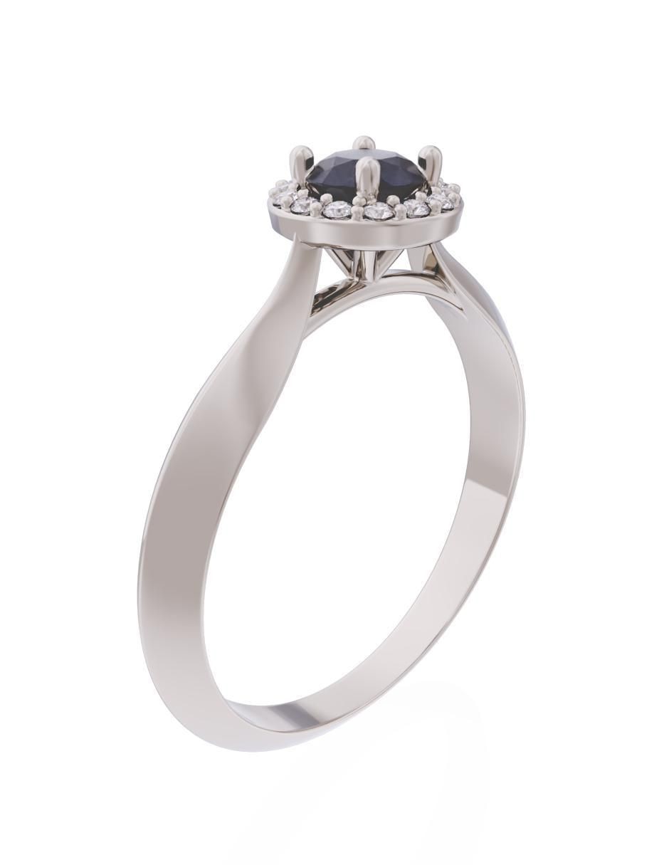 Anillo de compromiso 14 k Eternidad 2