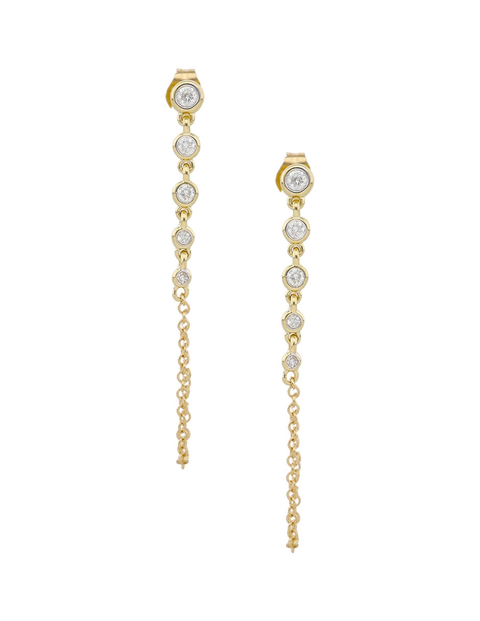 Aretes Cortos 14 K Acabado Brillante