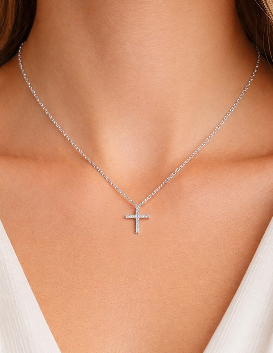 Collar de cruz de oro 14 K