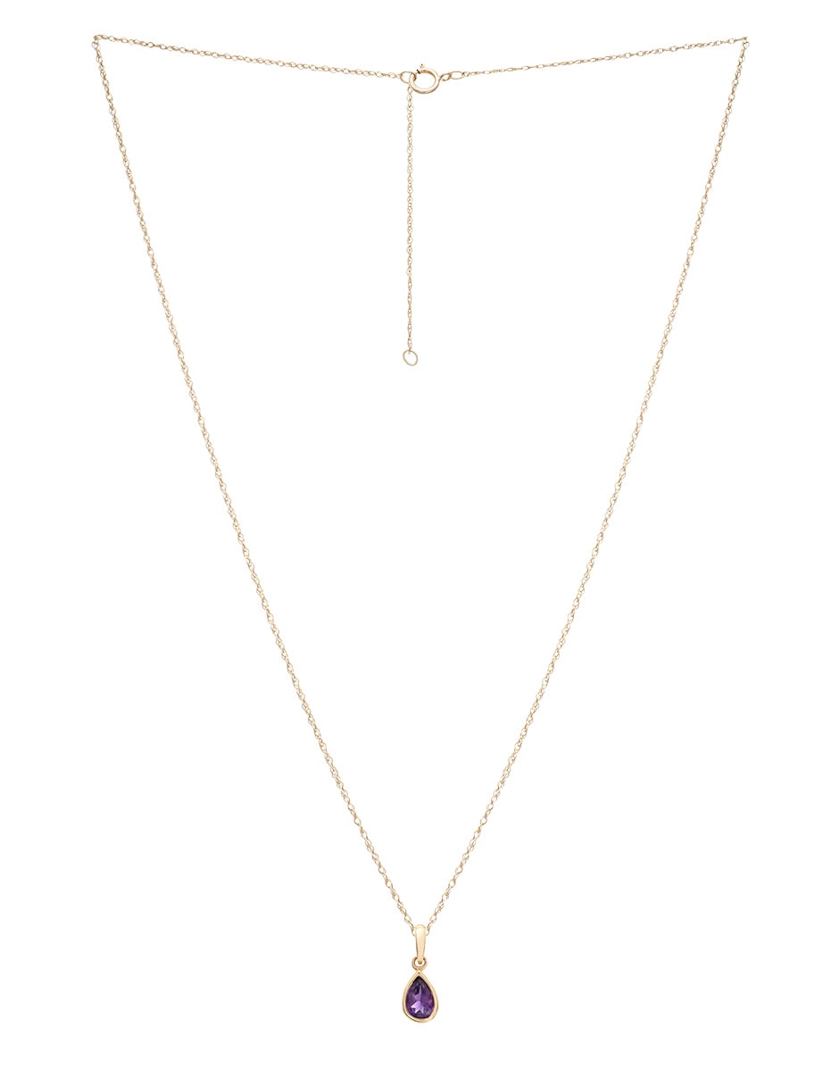 Collar con dije Mjj Brilliant Inc de oro 14 K