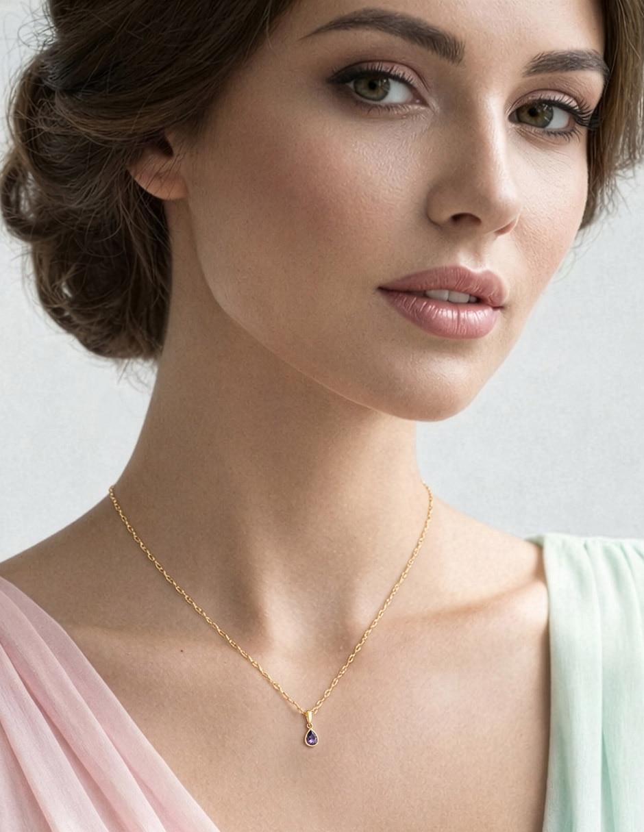 Collar con dije de oro 14 K Collar con dije de oro 14 K