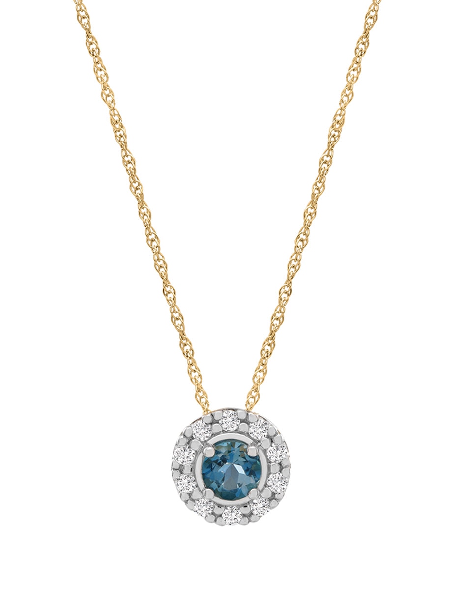 Collar Mjj Brilliant Inc de Oro 14 K