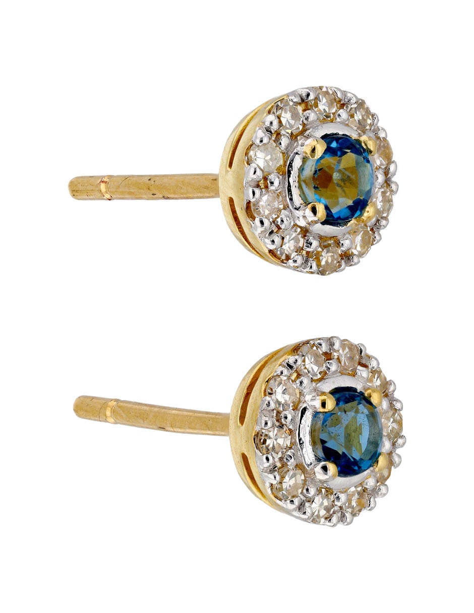 Aretes Cortos Circulares Con Acabado Brillante 2