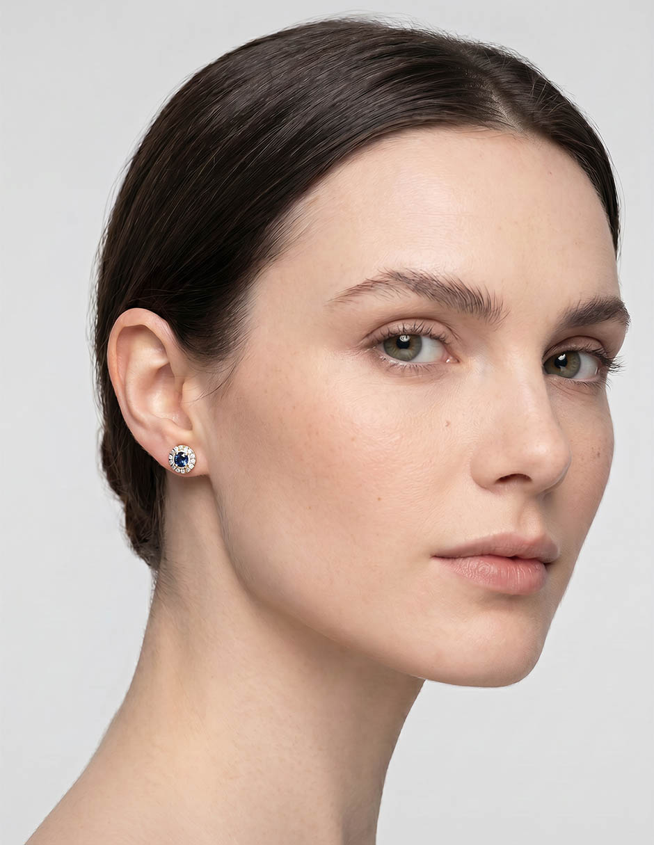 Aretes Cortos Circulares Con Acabado Brillante 4