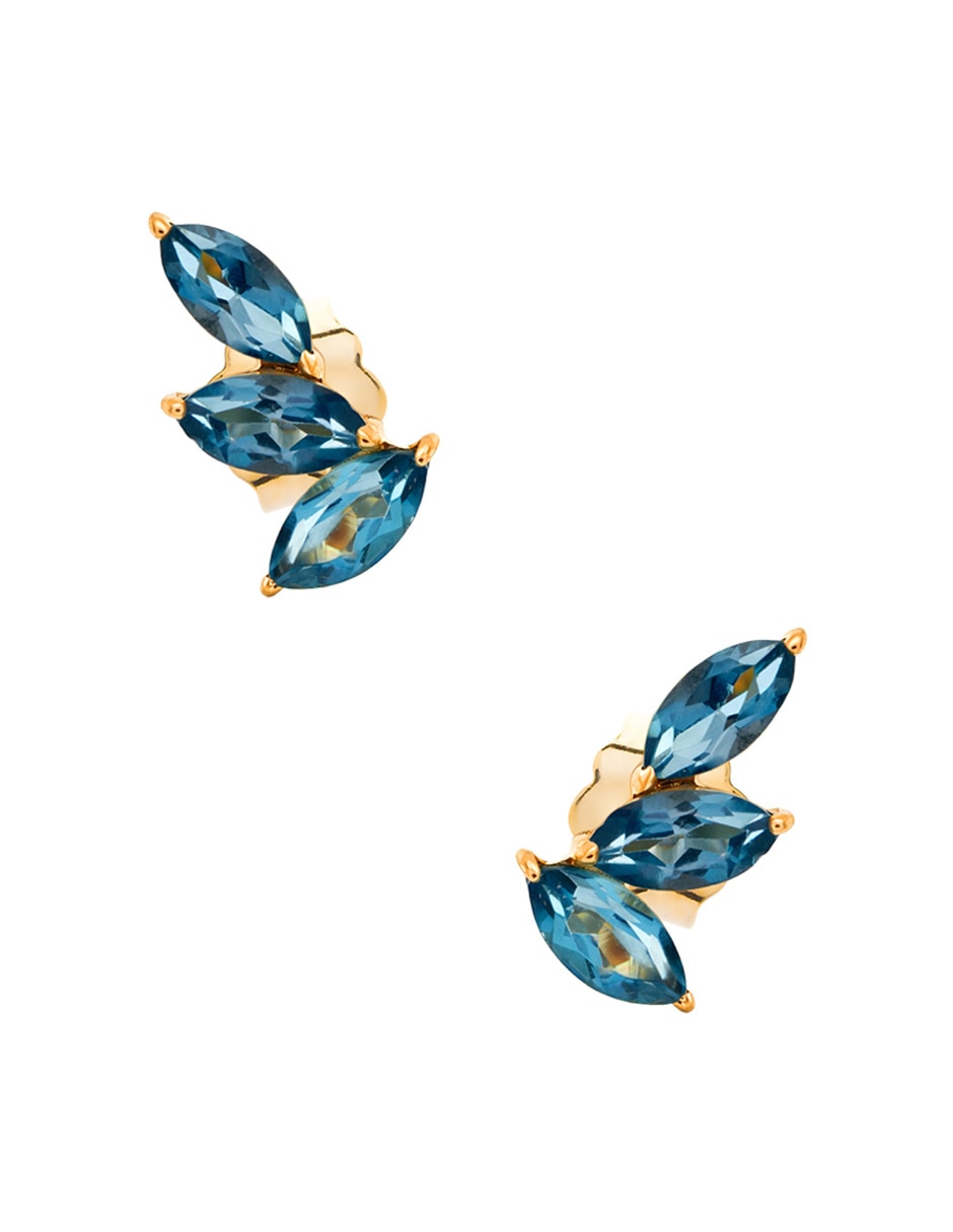 Aretes cortos Mjj Brilliant Inc con acabado brillante zirconia