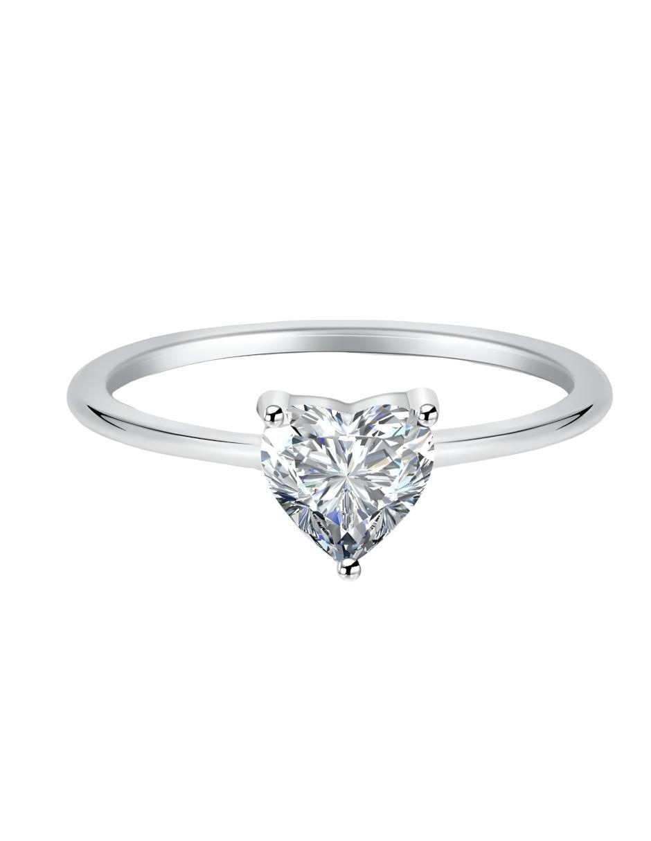 Anillo de compromiso de plata P 925 moissanita 4