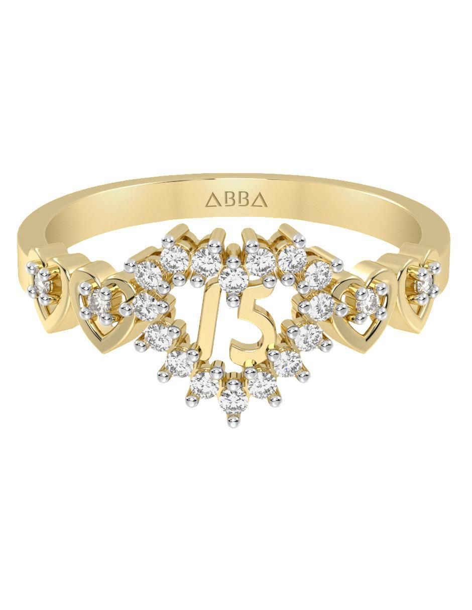 Anillo de corazón 10 k de oro zirconia brillante Anillo de corazón 10 k de oro zirconia brillante