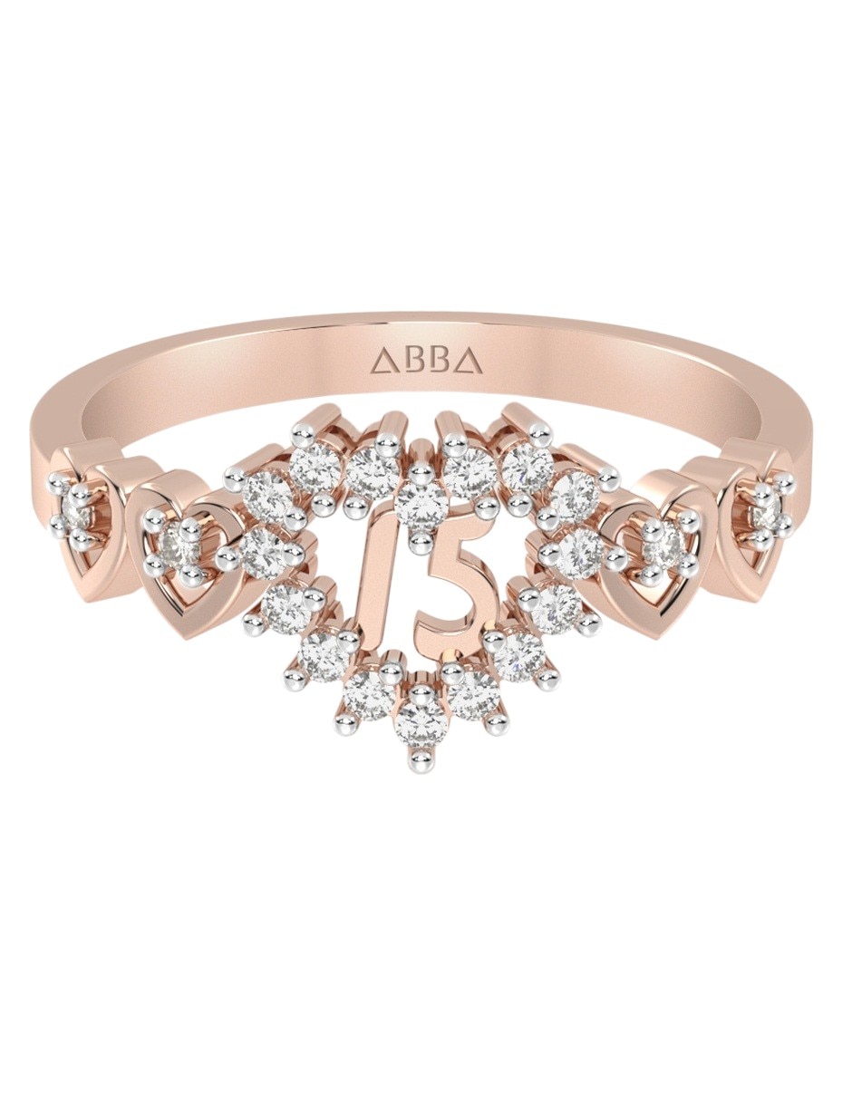 Anillo de corazón 10 k de oro zirconia brillante Anillo de corazón 10 k de oro zirconia brillante