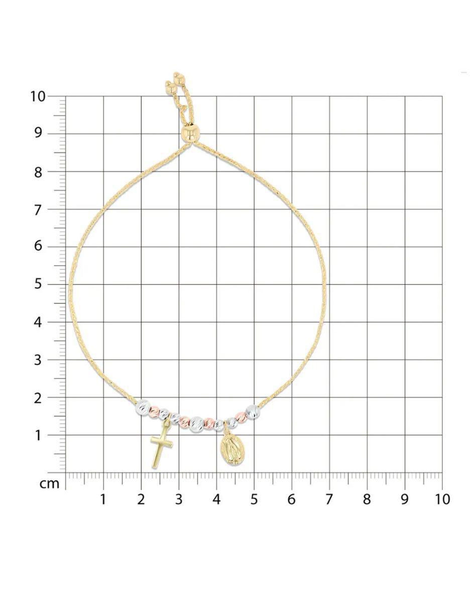 Pulsera de oro florentino 14 K acabado brillante 5