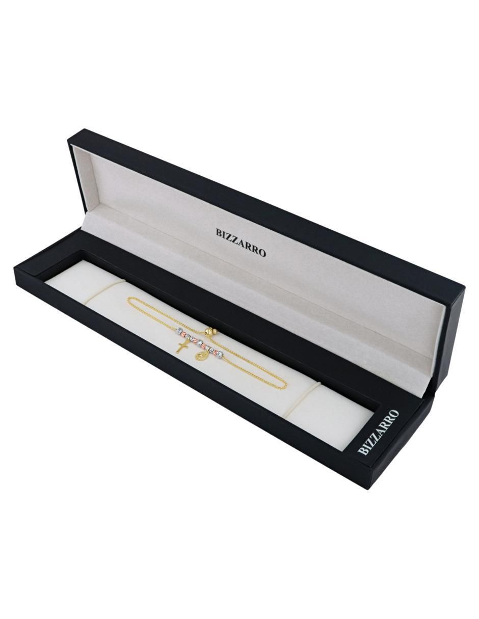 Pulsera de oro florentino 14 K acabado brillante 4