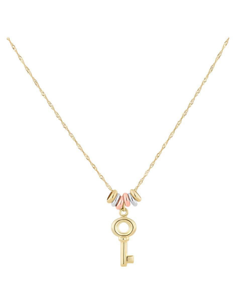 Gargantilla de llave de oro florentino 14 K