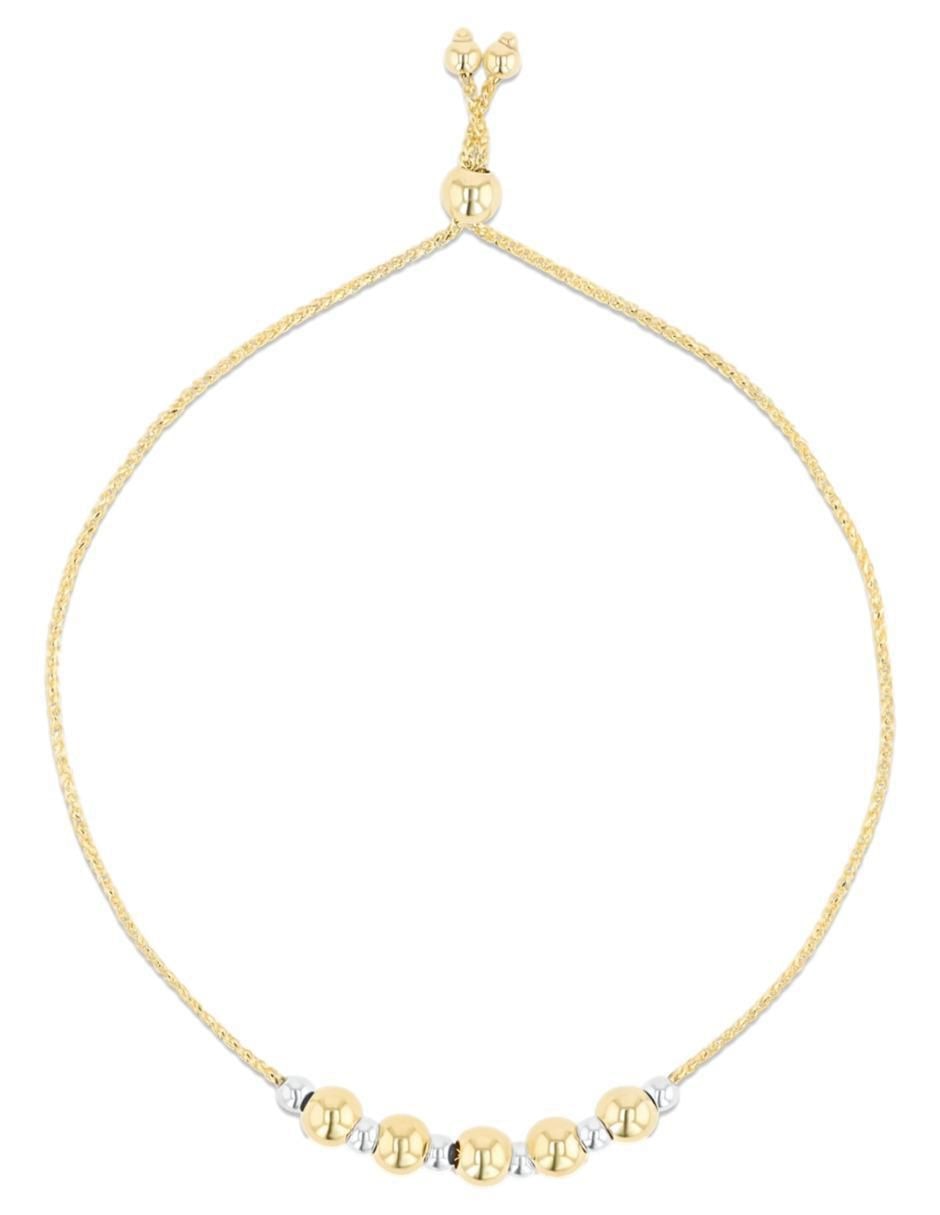 Pulsera de oro amarillo 14 K acabado brillante