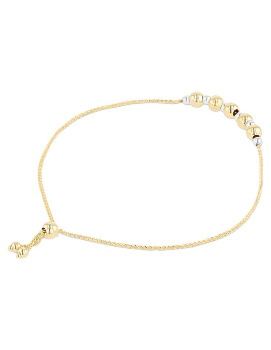 Pulsera de oro amarillo 14 K acabado brillante 3