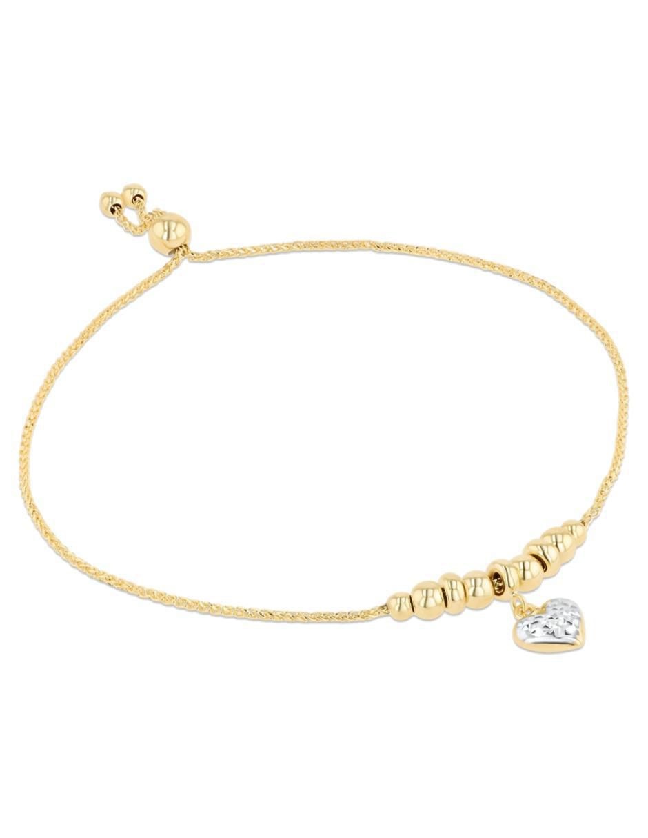 Pulsera de oro amarillo 14 K acabado brillante 2
