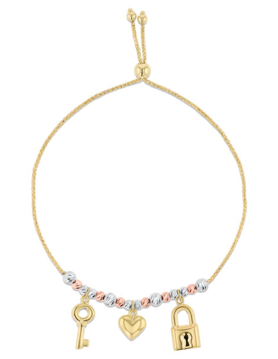 Pulsera de oro amarillo 14 K acabado brillante