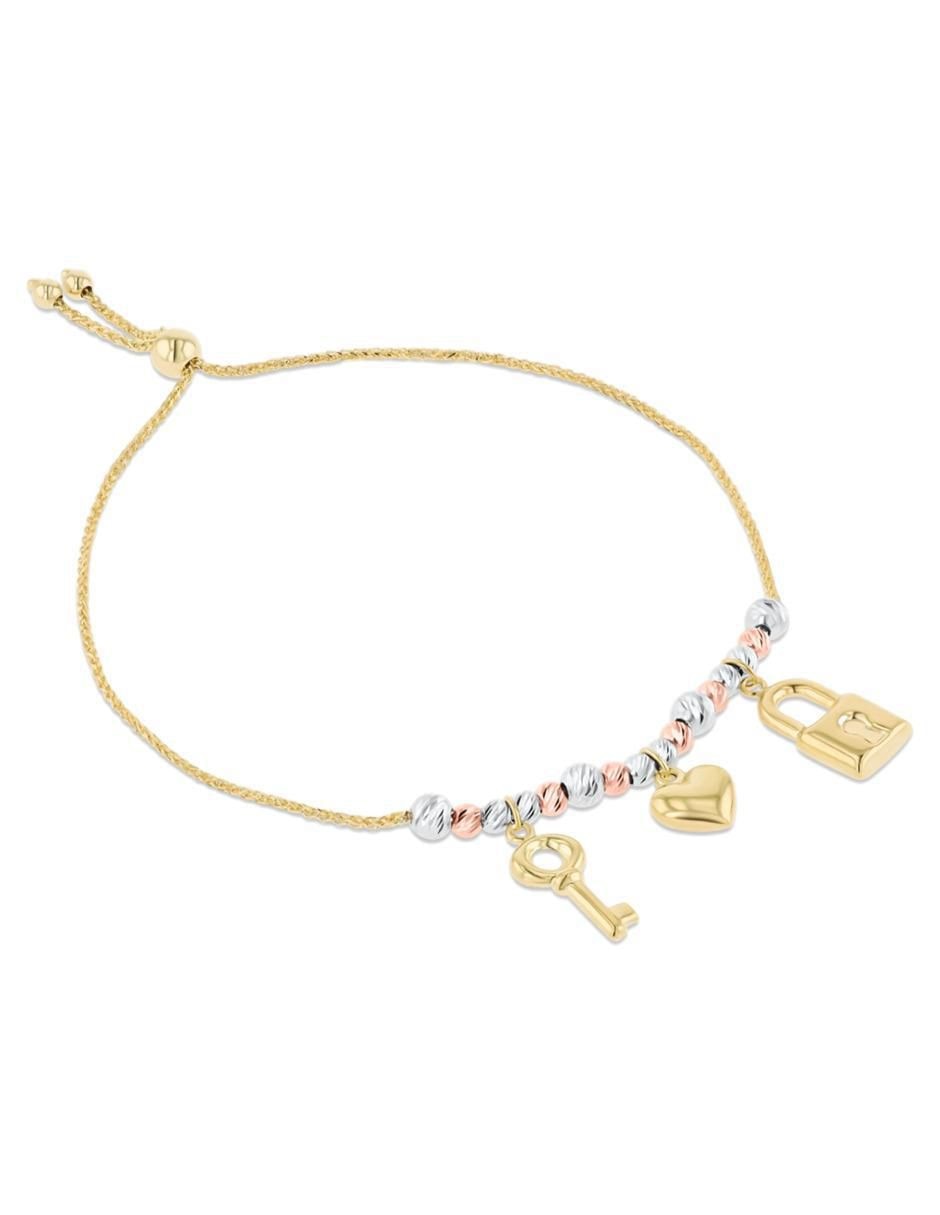 Pulsera de oro amarillo 14 K acabado brillante 2