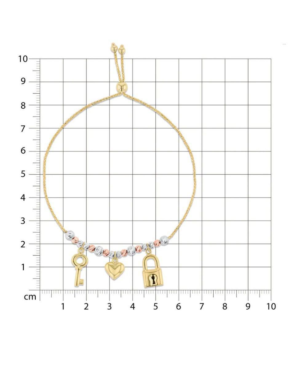 Pulsera de oro amarillo 14 K acabado brillante 5