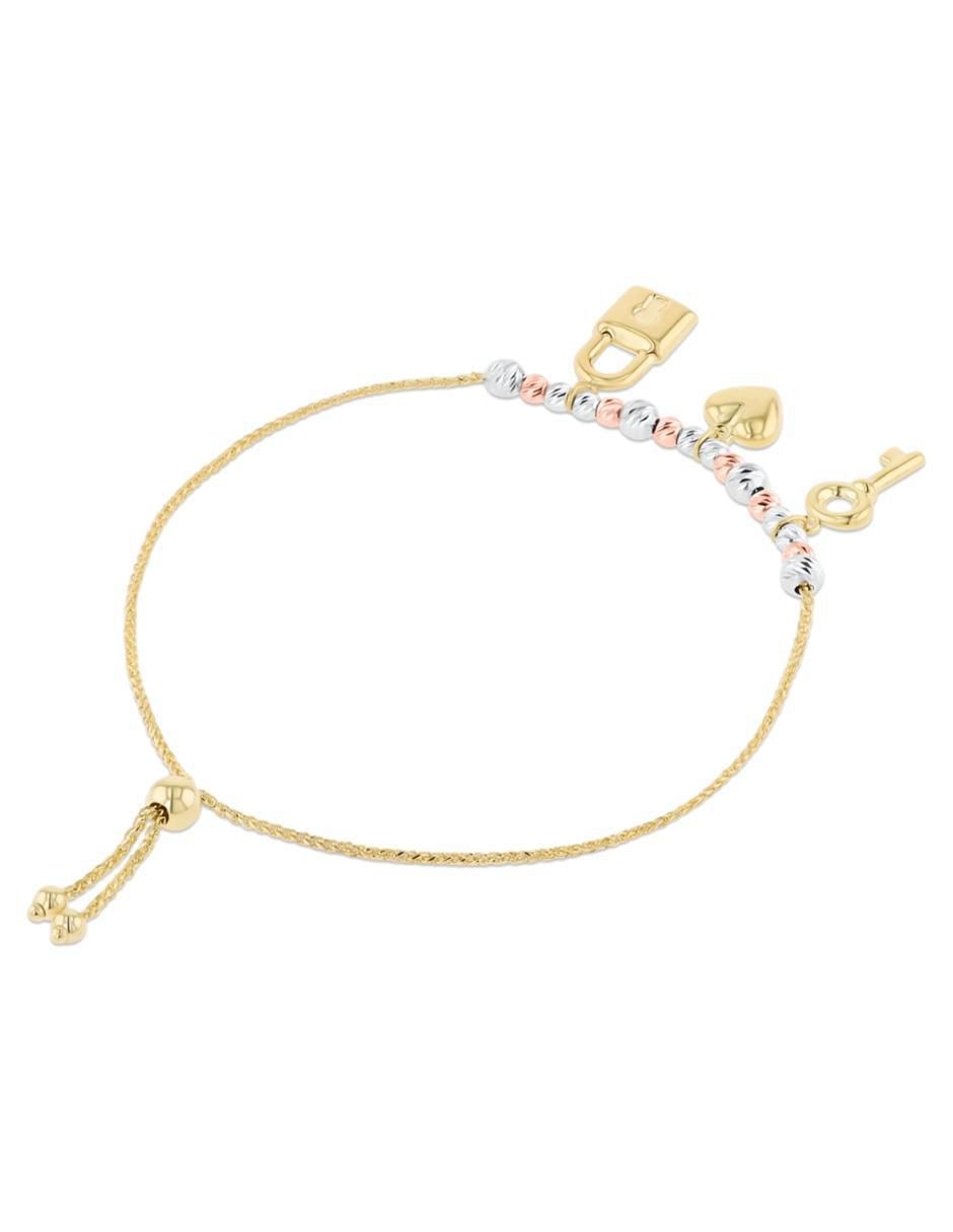 Pulsera de oro amarillo 14 K acabado brillante 3