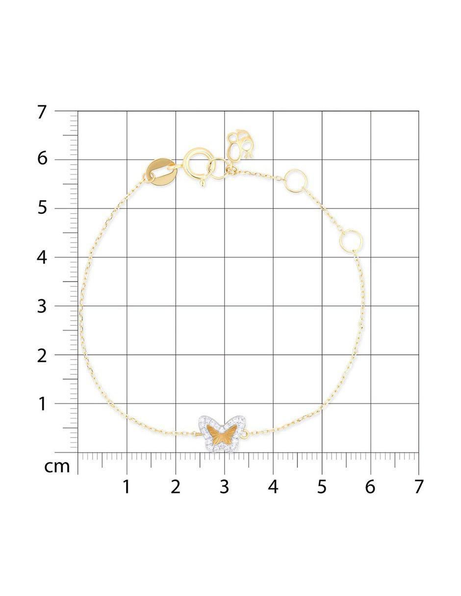 Pulsera de oro amarillo con diamante 14 k con acabado brillante 5