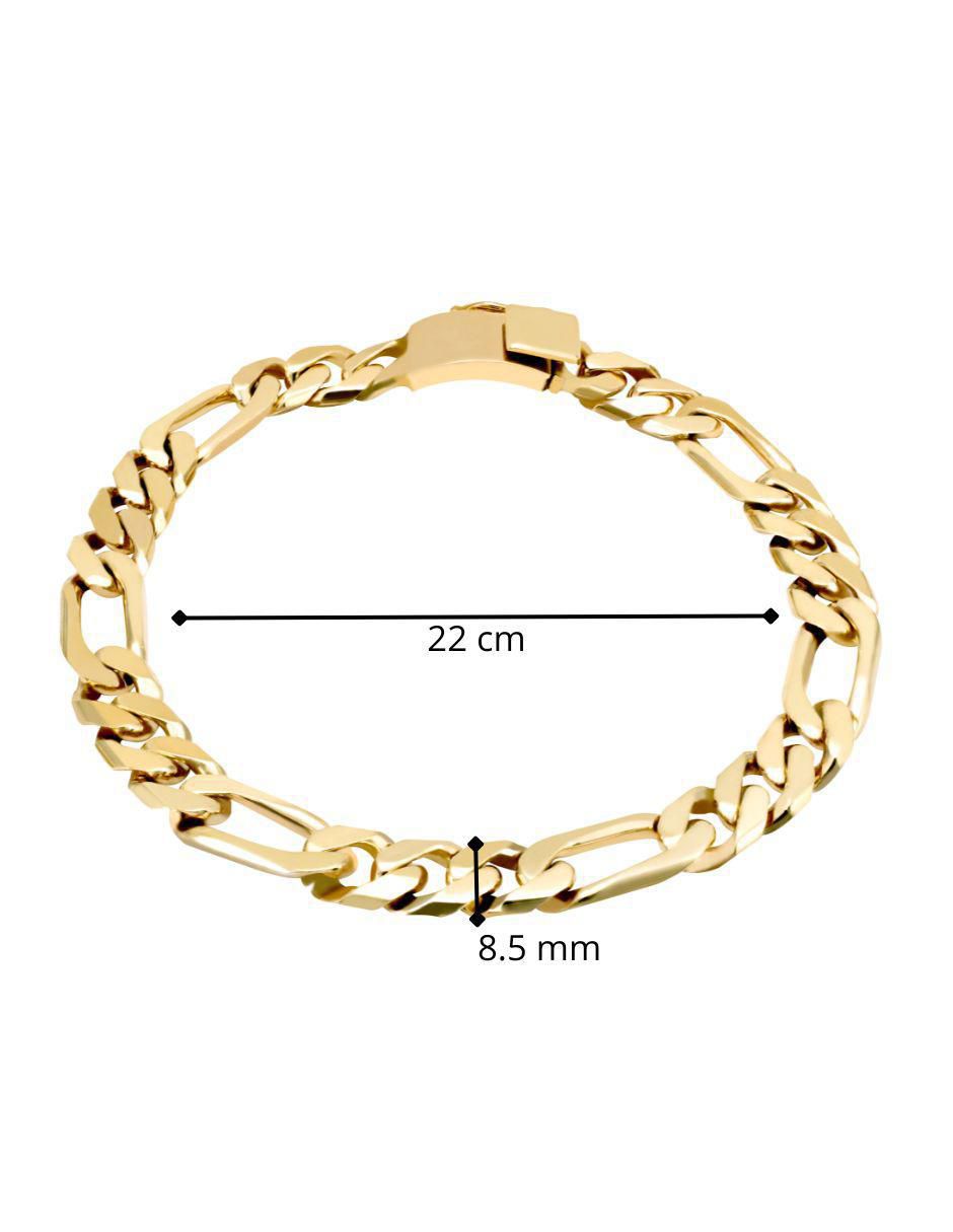 Pulsera de oro amarillo 14 K acabado brillante 5