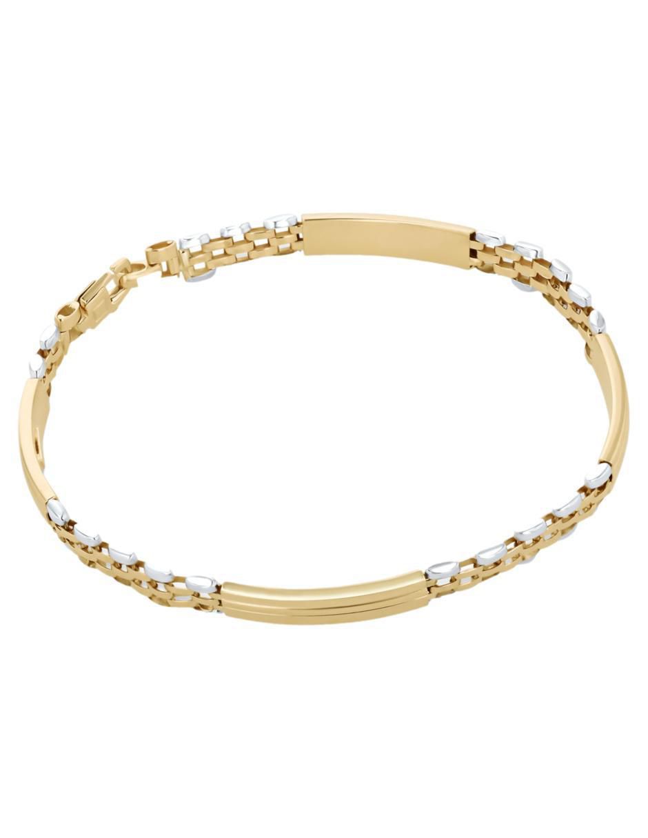 Pulsera de oro amarillo 14 K acabado brillante 2