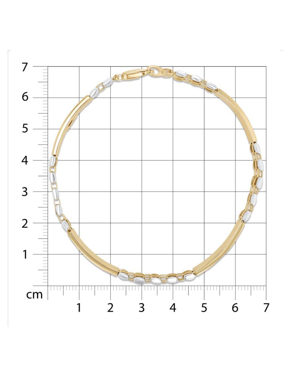 Pulsera de oro amarillo 14 K acabado brillante 6