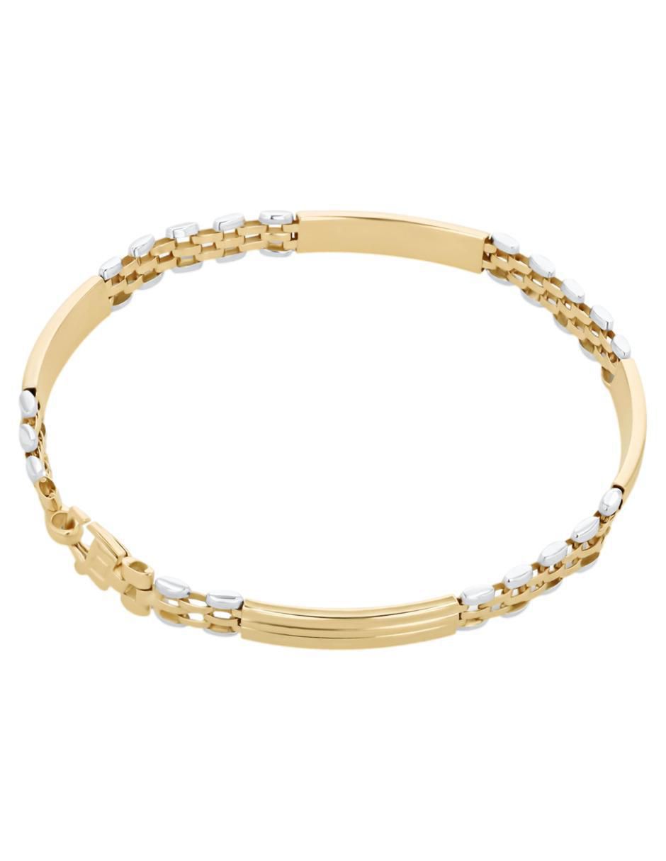 Pulsera de oro amarillo 14 K acabado brillante 3