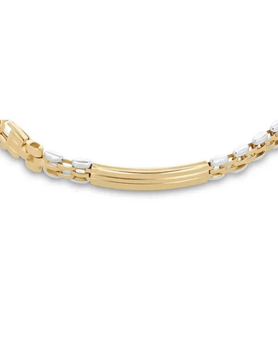 Pulsera de oro amarillo 14 K acabado brillante 5