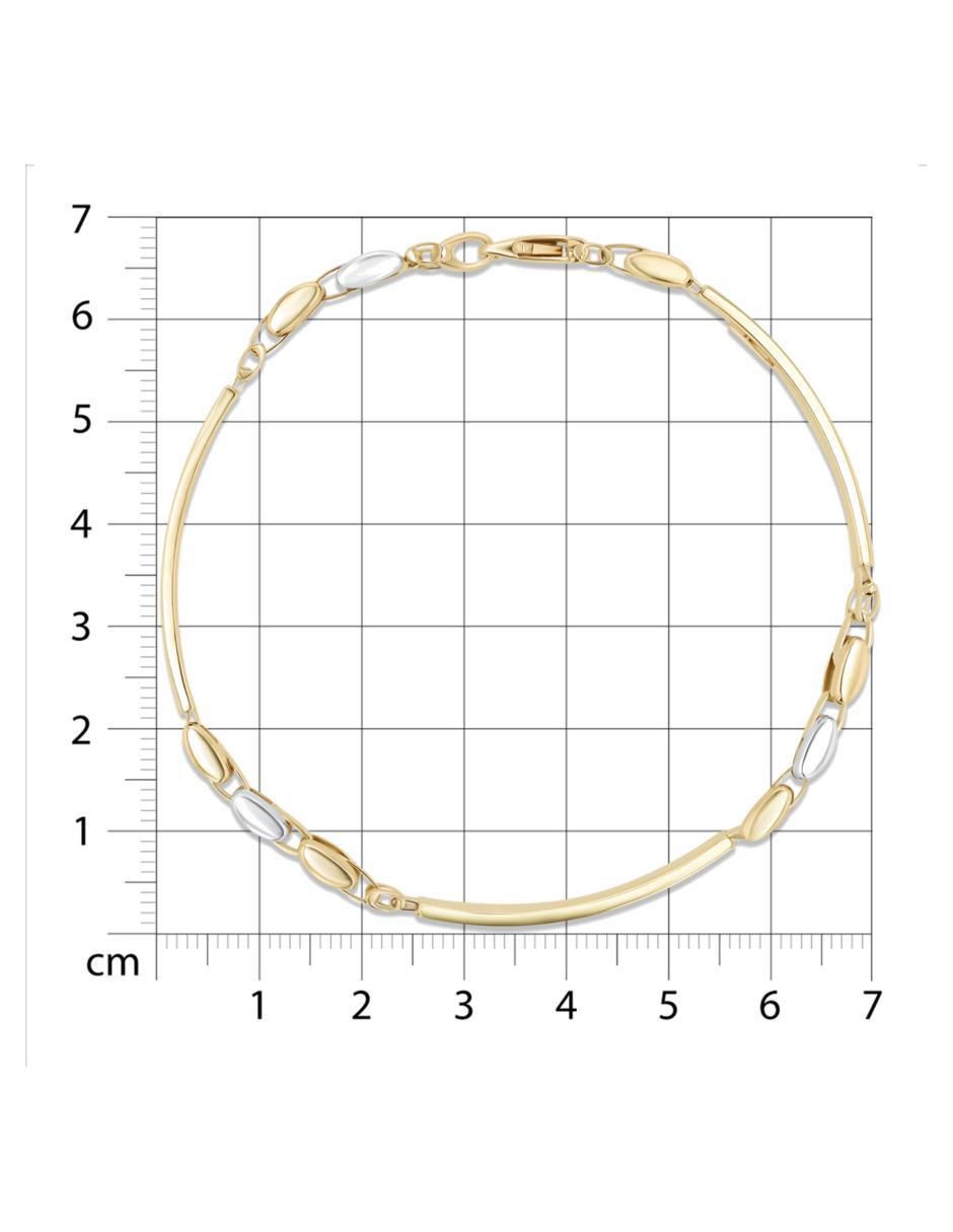 Pulsera de oro amarillo 14 K acabado brillante 6