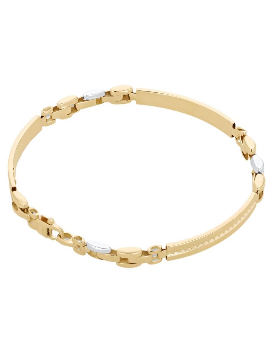Pulsera de oro amarillo 14 K acabado brillante 3