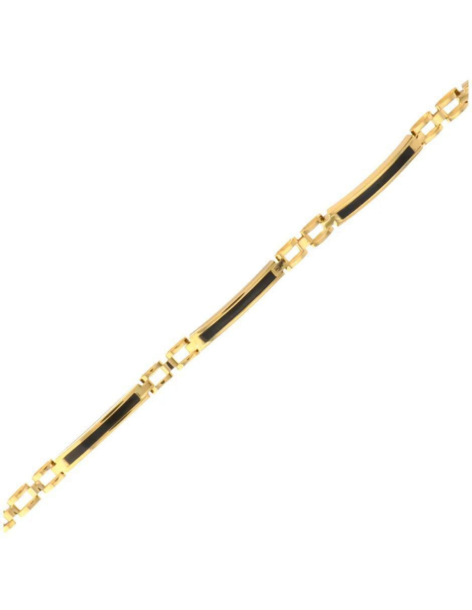 Pulsera de oro amarillo 14 K acabado brillante Pulsera de oro amarillo 14 K acabado brillante