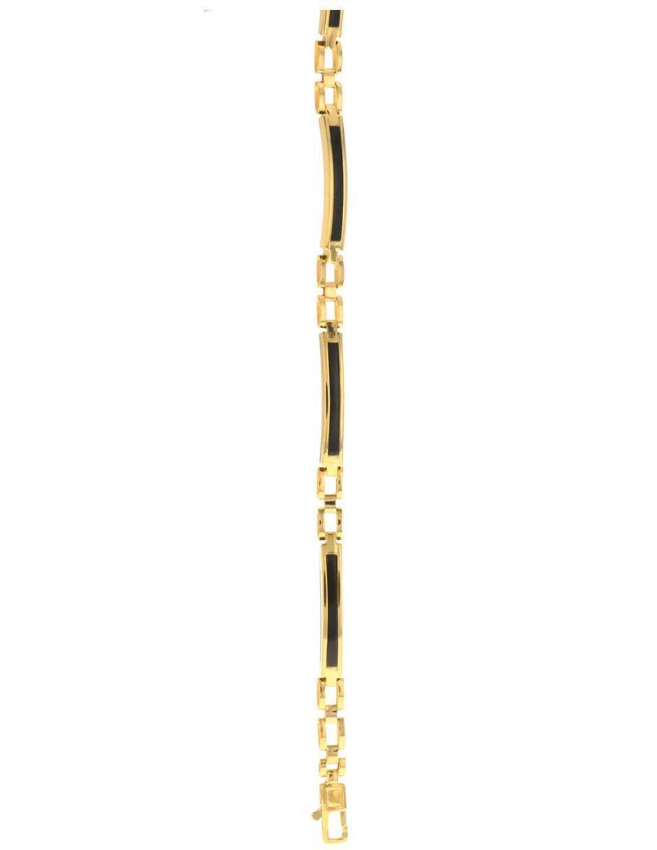 Pulsera de oro amarillo 14 K acabado brillante 2