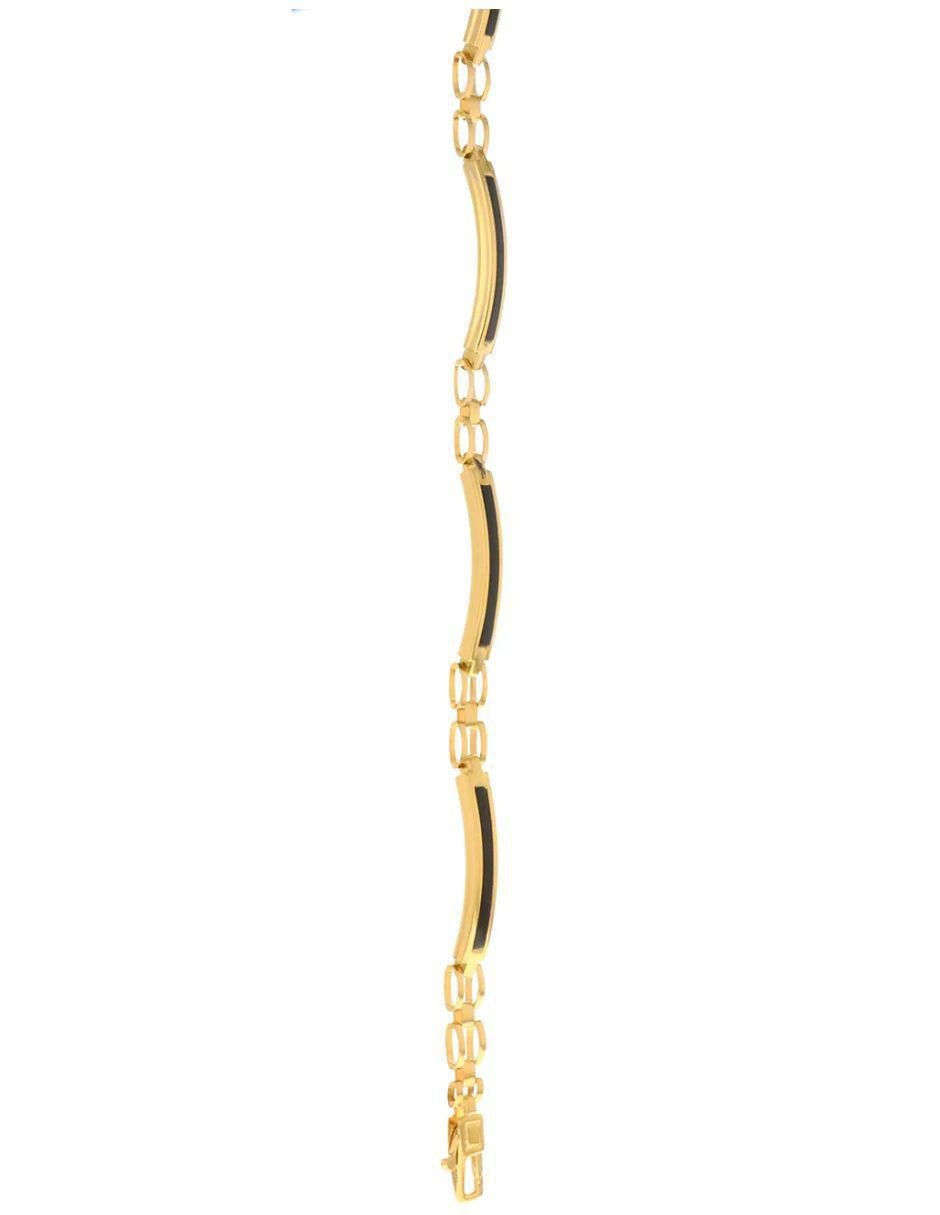 Pulsera de oro amarillo 14 K acabado brillante 3