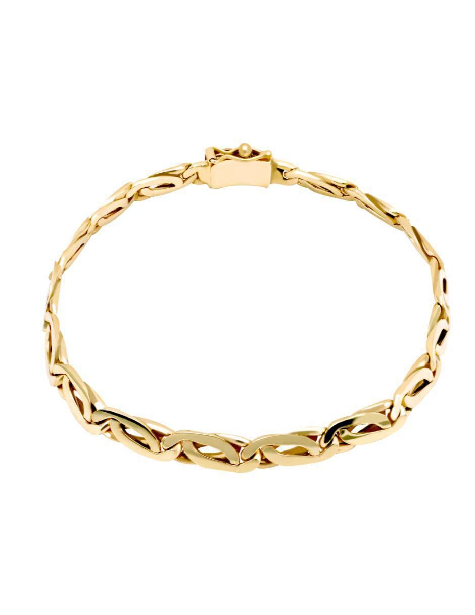 Pulsera de oro amarillo 14 K acabado brillante