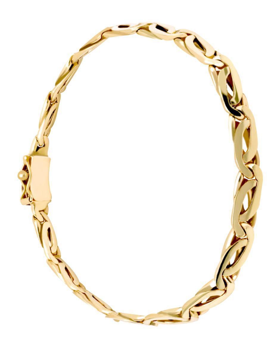 Pulsera de oro amarillo 14 K acabado brillante 2