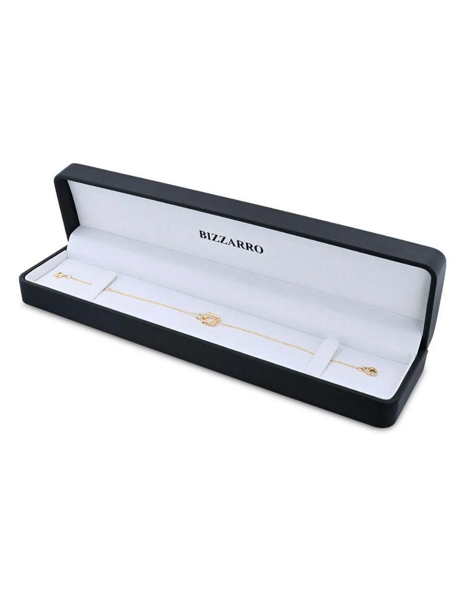 Pulsera de oro amarillo con diamante 14 k con acabado brillante 2