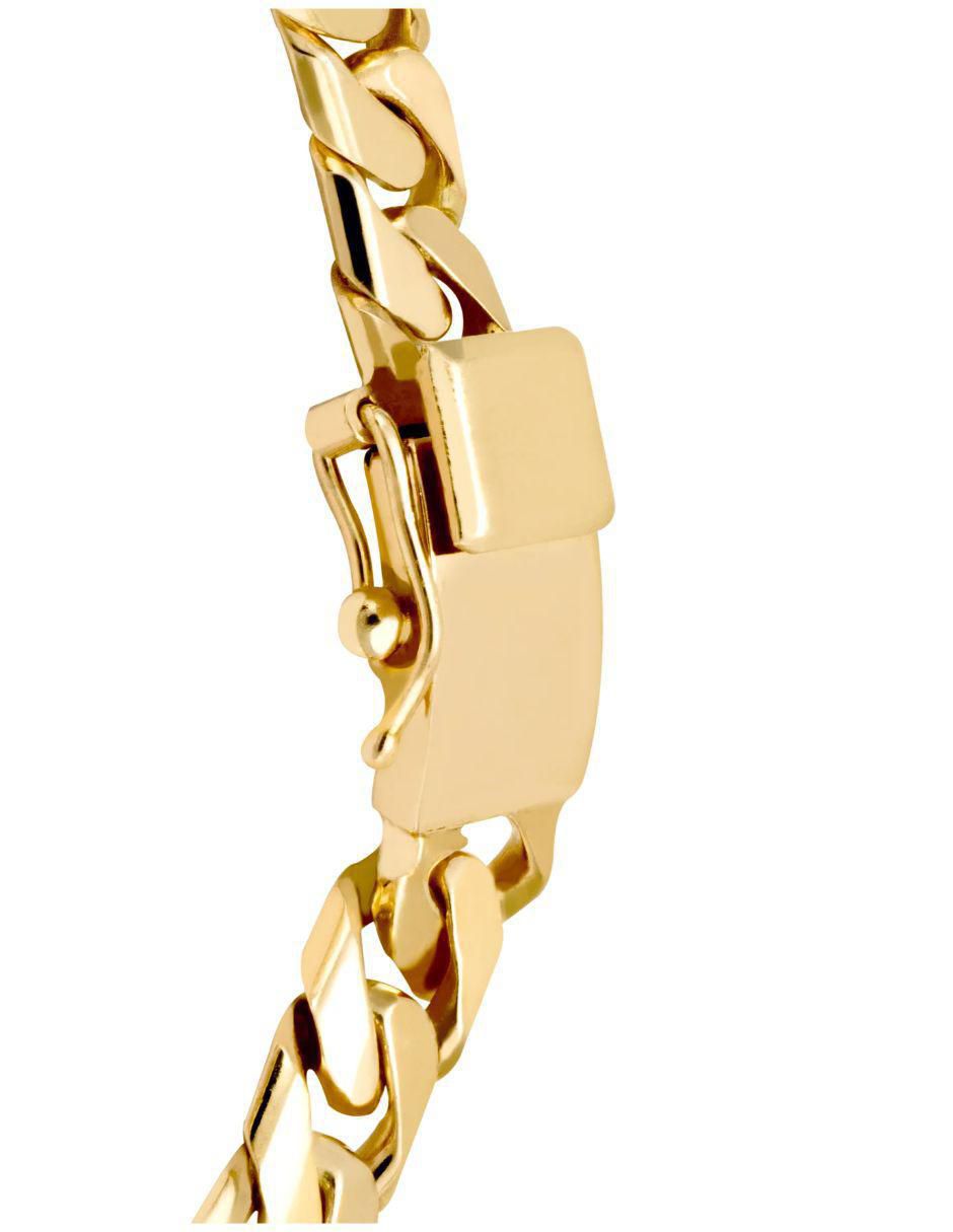 Pulsera de oro amarillo 14 k con acabado brillante
