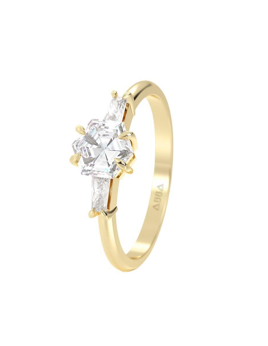 Anillo de compromiso 14 k 4
