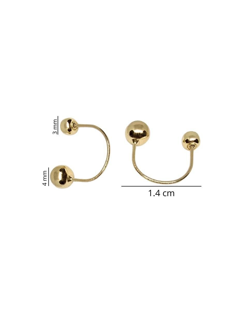 Broqueles de esfera de oro 10 K 4