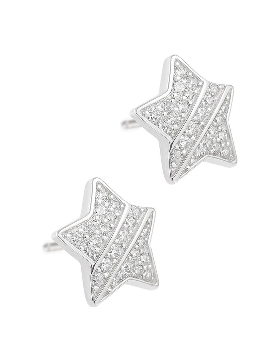 Aretes de estrella de plata P 925 con acabado pulido 2