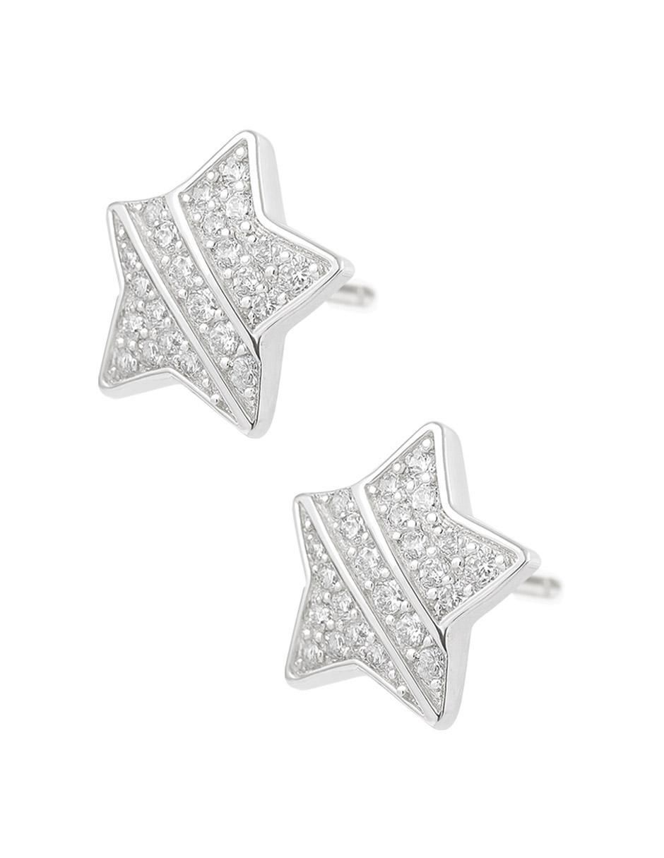 Aretes de estrella de plata P 925 con acabado pulido 3