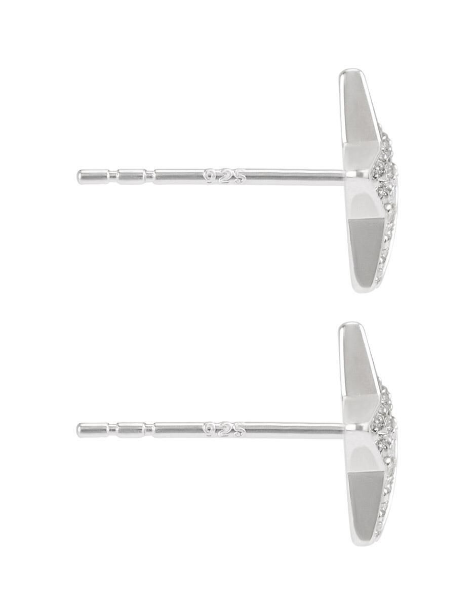 Aretes de estrella de plata P 925 con acabado pulido 4