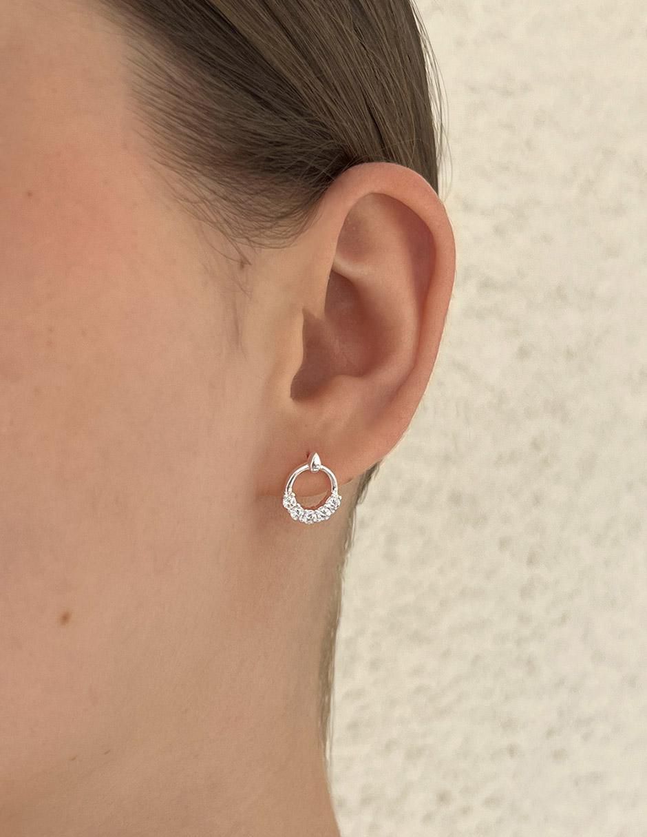 Set de aretes de plata P 925 con acabado pulido 5