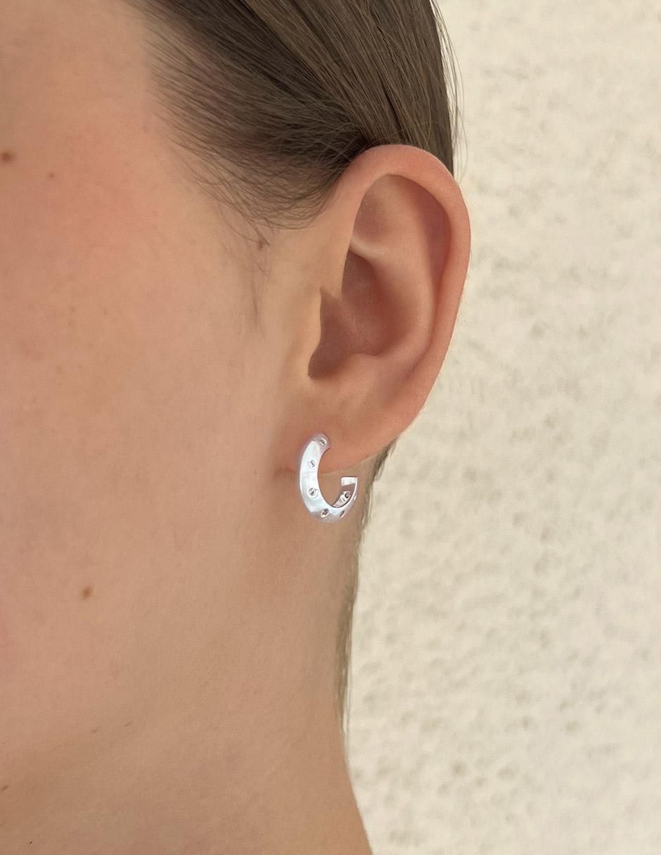 Set de aretes de plata P 925 con acabado pulido 5