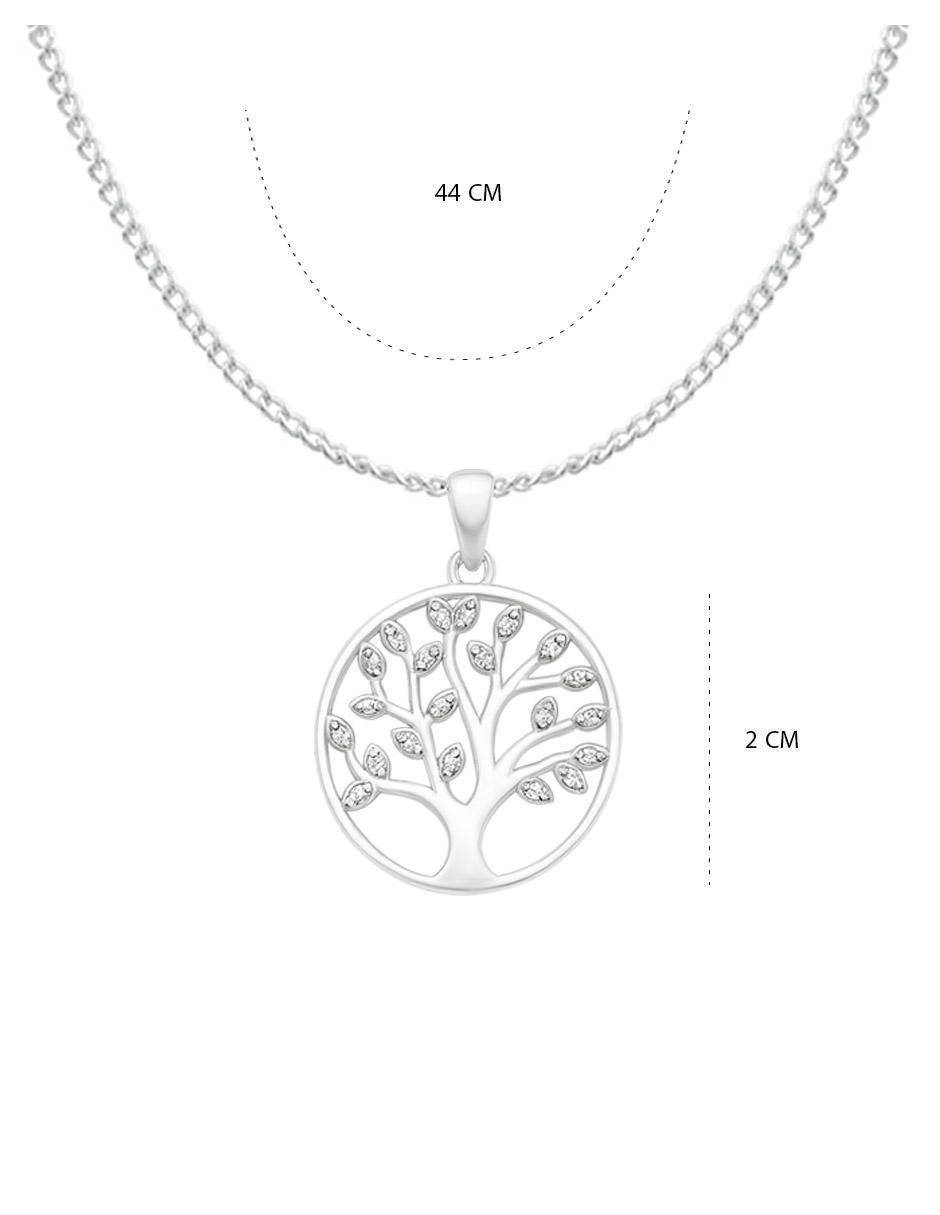 Collar con dije árbol de plata P 925 6