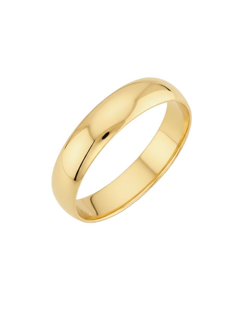 Anillo circular 10 k de oro pulido