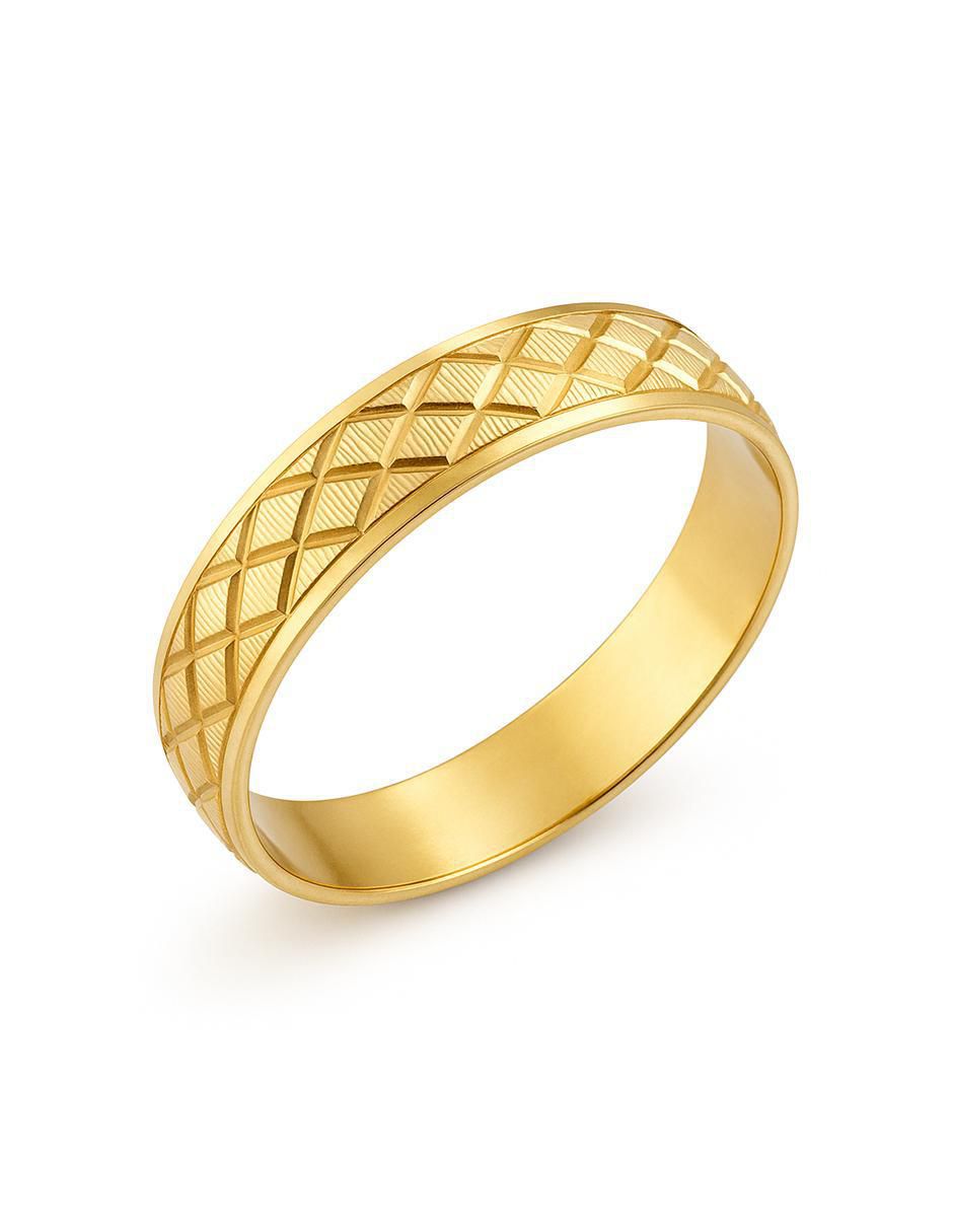Anillo circular de oro pulido 5