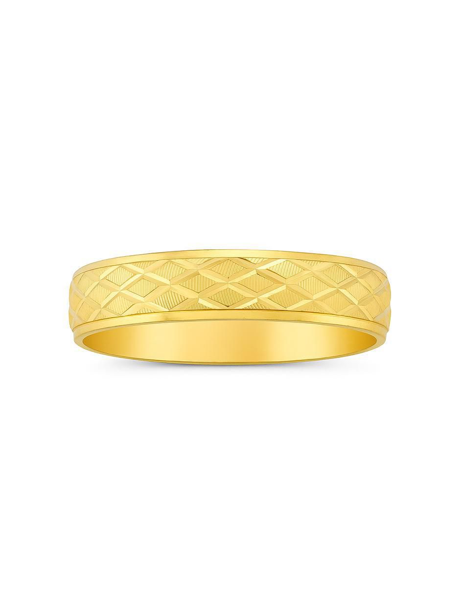 Anillo circular de oro pulido