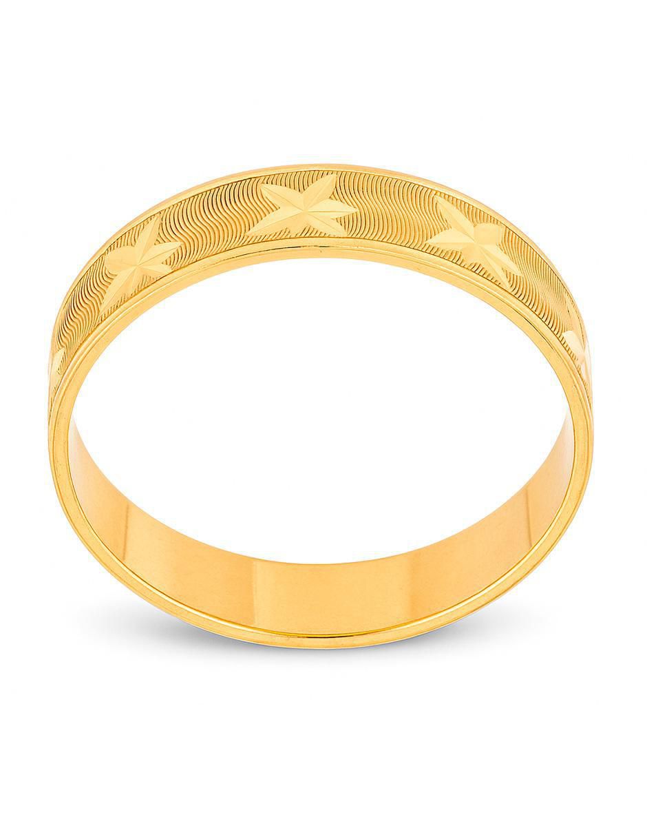 Anillo de estrella 10 k de oro brillante